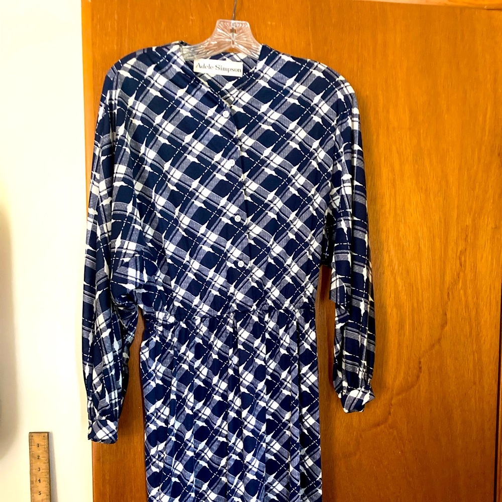 Adele Simpson Vintage 1970s Shift Dress